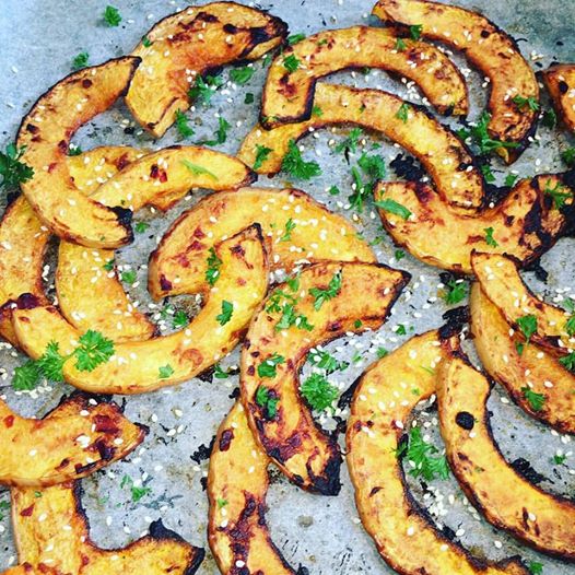 Miso Roasted Pumpkin w Chilli and sesame